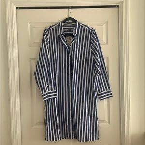 J. Crew Blue & White Striped Dress